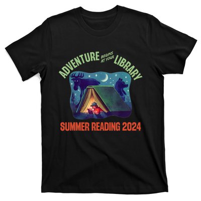 Adventure Begins At Your Library Summer Reading Program 2024 T-Shirt