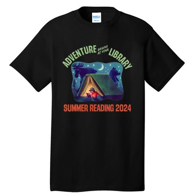 Adventure Begins At Your Library Summer Reading Program 2024 Tall T-Shirt