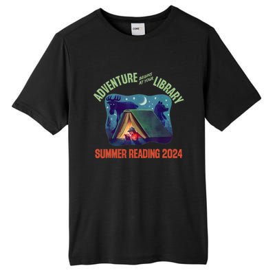 Adventure Begins At Your Library Summer Reading Program 2024 Tall Fusion ChromaSoft Performance T-Shirt