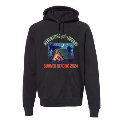 Adventure Begins At Your Library Summer Reading Program 2024 Premium Hoodie