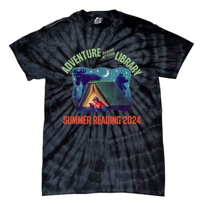 Adventure Begins At Your Library Summer Reading Program 2024 Tie-Dye T-Shirt