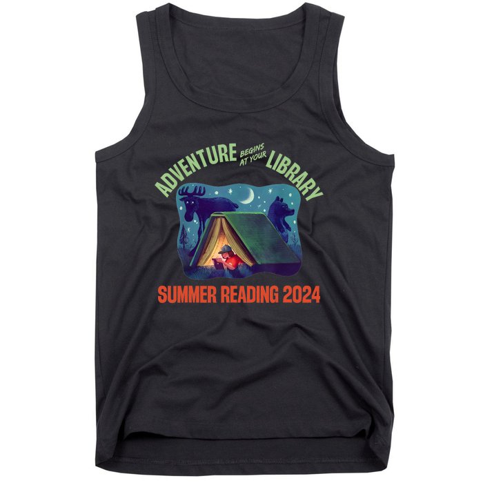 Adventure Begins At Your Library Summer Reading Program 2024 Tank Top