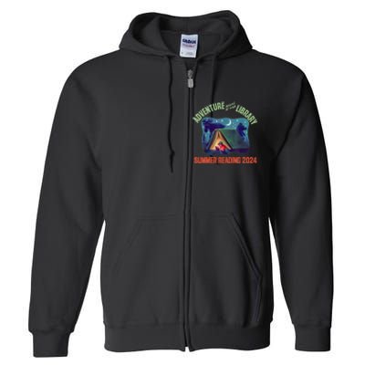 Adventure Begins At Your Library Summer Reading Program 2024 Full Zip Hoodie