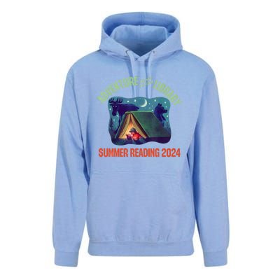 Adventure Begins At Your Library Summer Reading Program 2024 Unisex Surf Hoodie