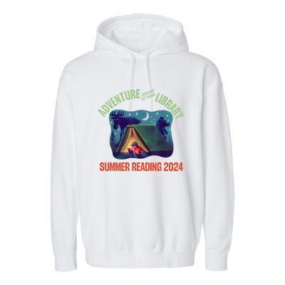 Adventure Begins At Your Library Summer Reading Program 2024 Garment-Dyed Fleece Hoodie