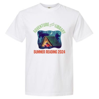 Adventure Begins At Your Library Summer Reading Program 2024 Garment-Dyed Heavyweight T-Shirt