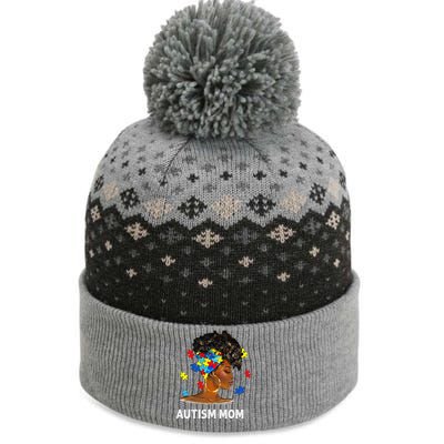 African Black Autism Mom Afro Mother Autism Awareness Mama The Baniff Cuffed Pom Beanie