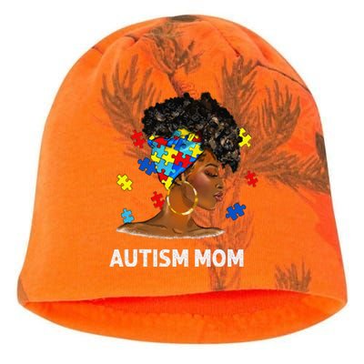 African Black Autism Mom Afro Mother Autism Awareness Mama Kati - Camo Knit Beanie