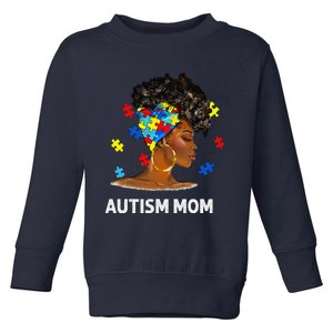 African Black Autism Mom Afro Mother Autism Awareness Mama Toddler Sweatshirt