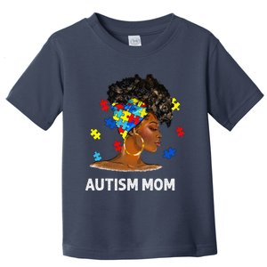 African Black Autism Mom Afro Mother Autism Awareness Mama Toddler T-Shirt