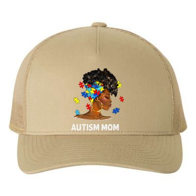 African Black Autism Mom Afro Mother Autism Awareness Mama Yupoong Adult 5-Panel Trucker Hat