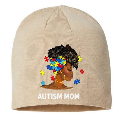 African Black Autism Mom Afro Mother Autism Awareness Mama Sustainable Beanie