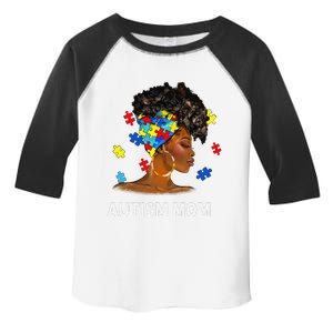 African Black Autism Mom Afro Mother Autism Awareness Mama Toddler Fine Jersey T-Shirt