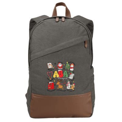 Applied Behavior Analyst Christmas Aba Behavior Analysis Cotton Canvas Backpack