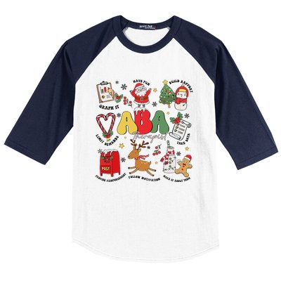 Applied Behavior Analyst Christmas Aba Behavior Analysis Baseball Sleeve Shirt