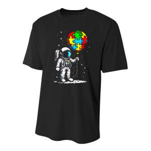 Astronaut Balloon Autism Awareness Space Autistic Boy Youth Performance Sprint T-Shirt