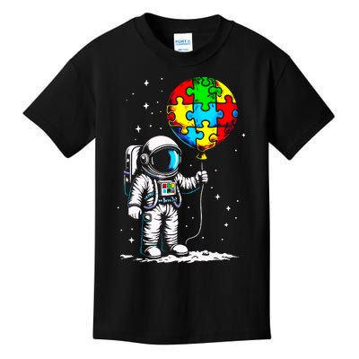 Astronaut Balloon Autism Awareness Space Autistic Boy Kids T-Shirt