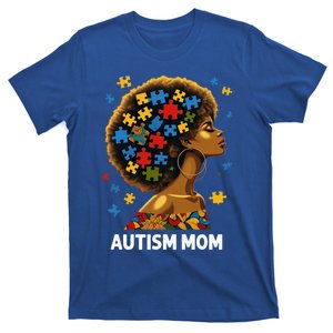 African Black Autism Mom Afro Mother Autism Awareness Mama Gift T-Shirt