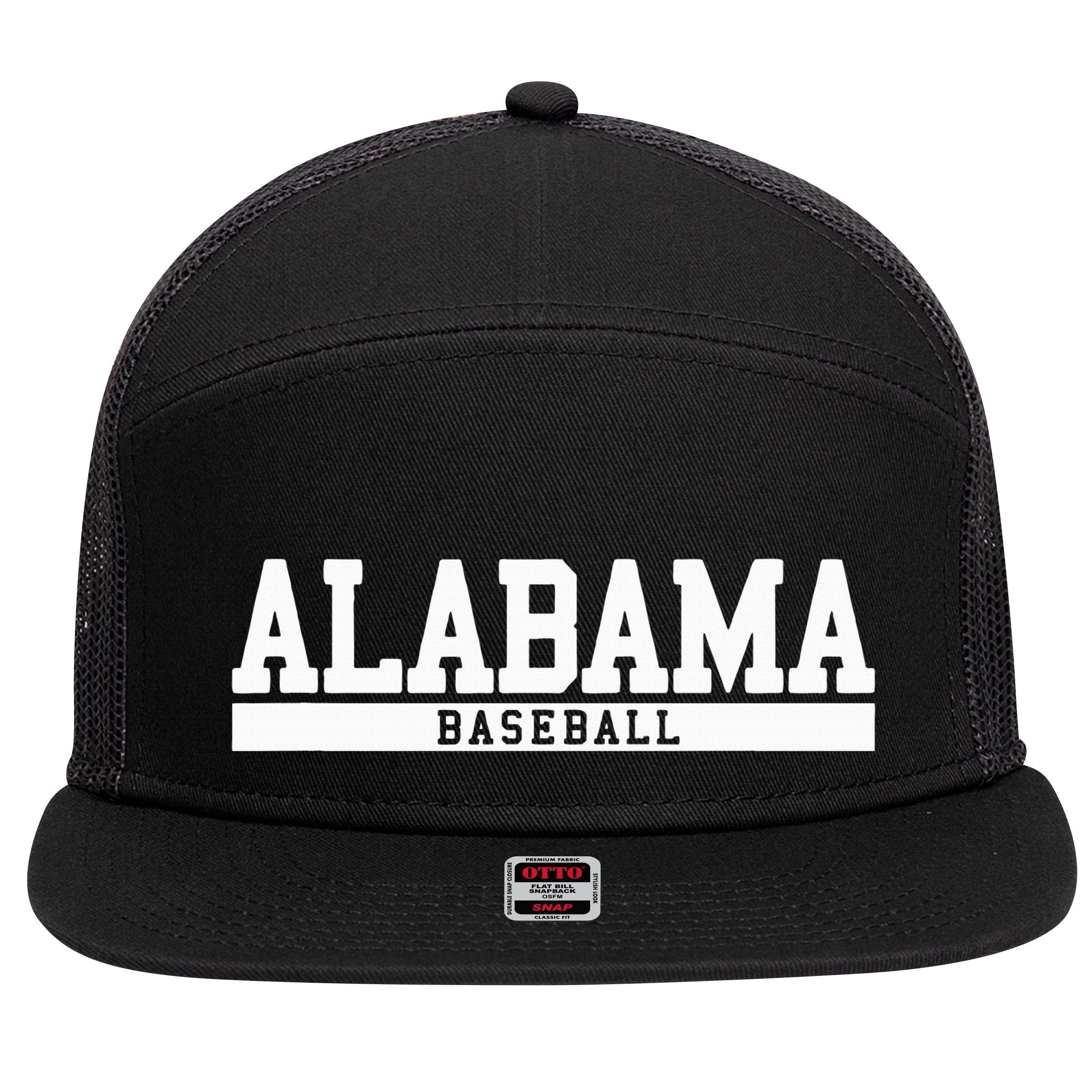 Alabama Baseball 7 Panel Mesh Trucker Snapback Hat