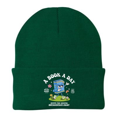 A Book A Day Keep The Mental Breakdown Away Reading Book Knit Cap Winter Beanie