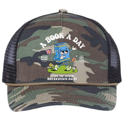 A Book A Day Keep The Mental Breakdown Away Reading Book Retro Rope Trucker Hat Cap