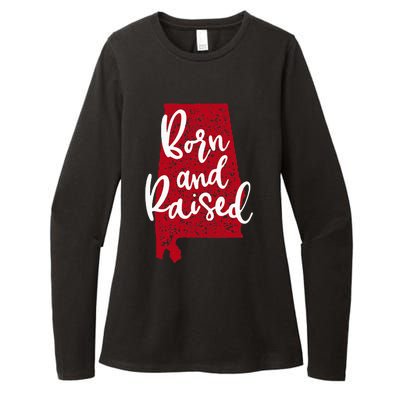 Alabama Born And Raised All Alabamian Girl Womens CVC Long Sleeve Shirt