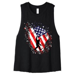 American Bigfoot Women's Racerback Cropped Tank