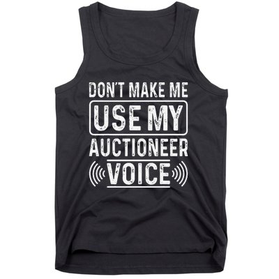 Auctioneer Bidding Auction Salesperson Public Sale Tank Top