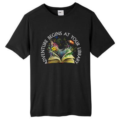 Adventure Begins At Your Library Summer Reading 2024 Tall Fusion ChromaSoft Performance T-Shirt