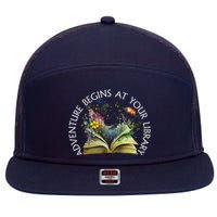 Adventure Begins At Your Library Summer Reading 2024 7 Panel Mesh Trucker Snapback Hat