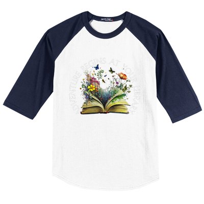 Adventure Begins At Your Library Summer Reading 2024 Baseball Sleeve Shirt