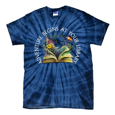 Adventure Begins At Your Library Summer Reading 2024 Tie-Dye T-Shirt