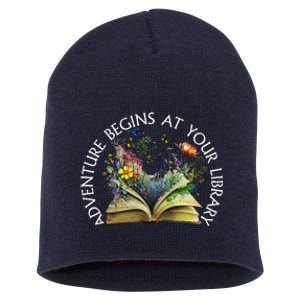 Adventure Begins At Your Library Summer Reading 2024 Short Acrylic Beanie