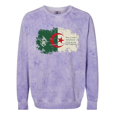 Algeria blood Algeria is my country Colorblast Crewneck Sweatshirt