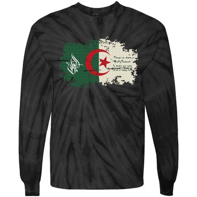 Algeria blood Algeria is my country Tie-Dye Long Sleeve Shirt