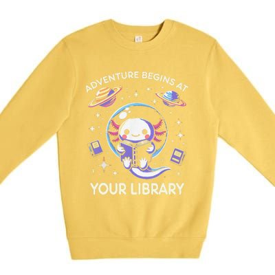 Adventure Begins At Your Library Summer Reading Program 2024 Premium Crewneck Sweatshirt