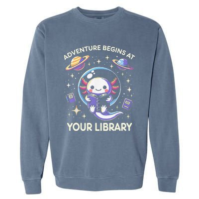 Adventure Begins At Your Library Summer Reading Program 2024 Garment-Dyed Sweatshirt