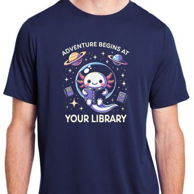 Adventure Begins At Your Library Summer Reading Program 2024 Adult ChromaSoft Performance T-Shirt