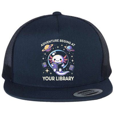 Adventure Begins At Your Library Summer Reading Program 2024 Flat Bill Trucker Hat