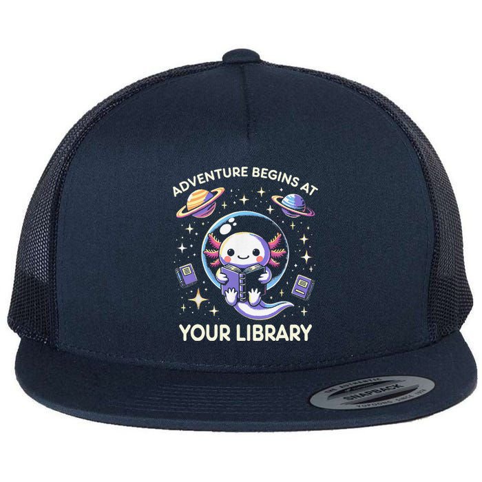 Adventure Begins At Your Library Summer Reading Program 2024 Flat Bill Trucker Hat