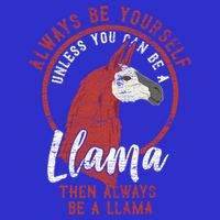 Always Be A Llama Gift Stripe Pom Pom Beanie