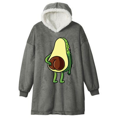 Avocado Butt Avocado Lover Cute Hooded Wearable Blanket