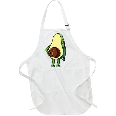 Avocado Butt Avocado Lover Cute Full-Length Apron With Pockets