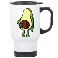 Avocado Butt Avocado Lover Cute Stainless Steel Travel Mug