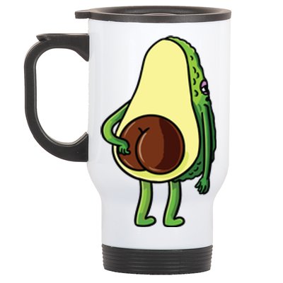 Avocado Butt Avocado Lover Cute Stainless Steel Travel Mug