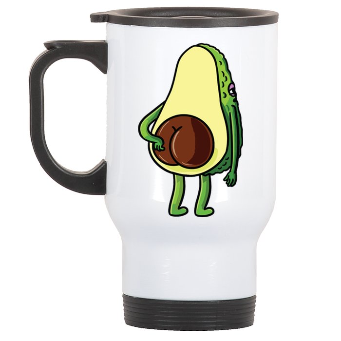 Avocado Butt Avocado Lover Cute Stainless Steel Travel Mug