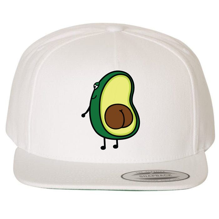 Avocado Butt Wool Snapback Cap