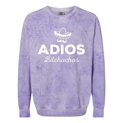 Adios Bitchachos Colorblast Crewneck Sweatshirt