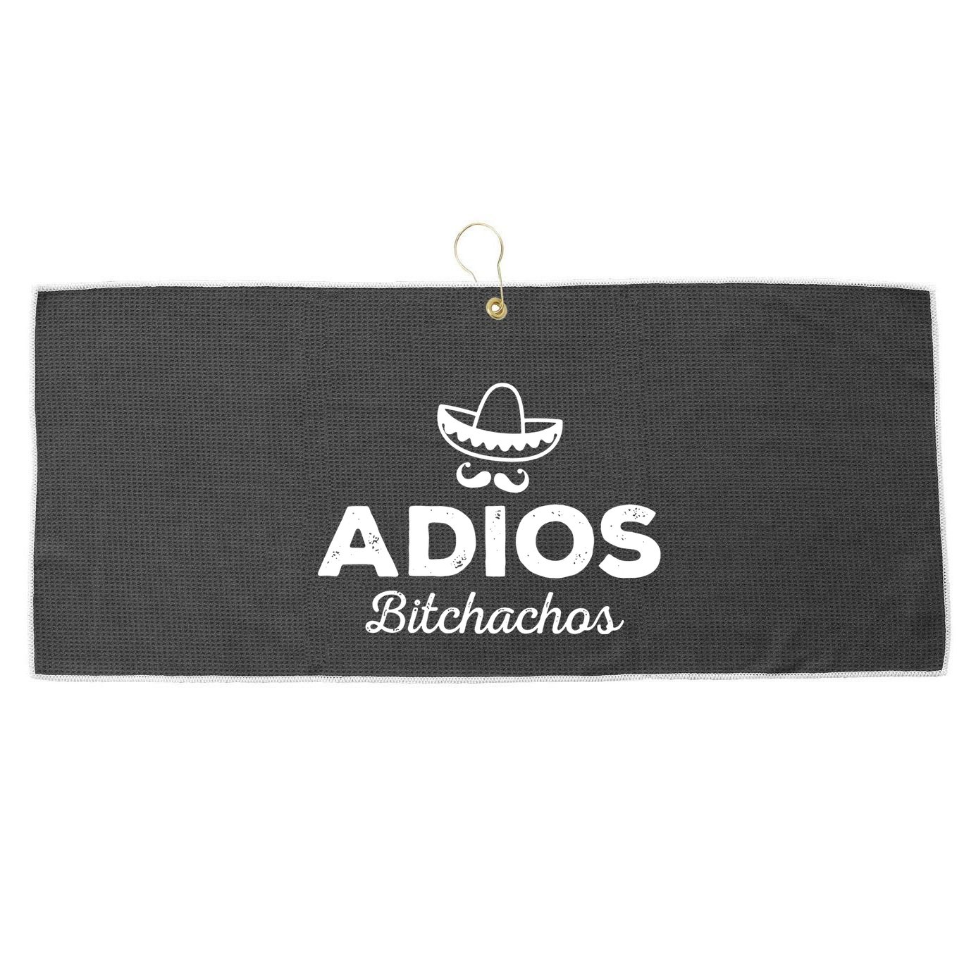 Adios Bitchachos Large Microfiber Waffle Golf Towel