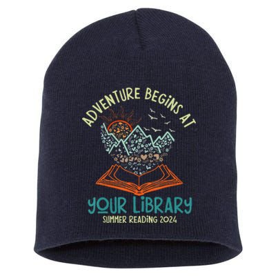 Adventure Begins At Your Library Summer Reading 2024 Short Acrylic Beanie